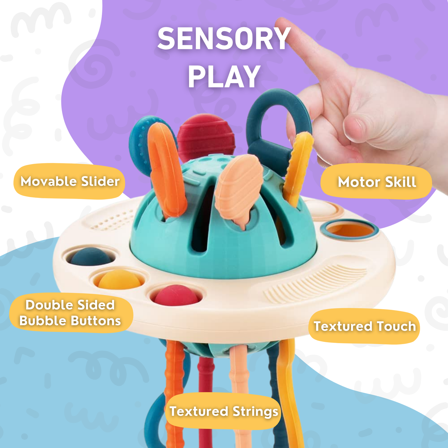 Montessori Silicone Pull UFO