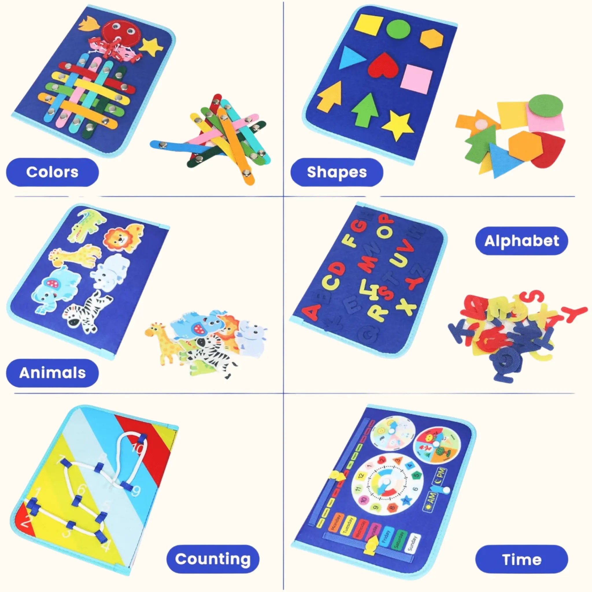 Montessori Felt Busy Board Toddle Ready