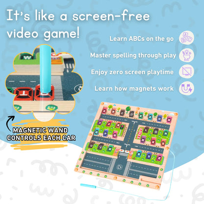 Montessori Alphabet Parking Maze Toddle Ready