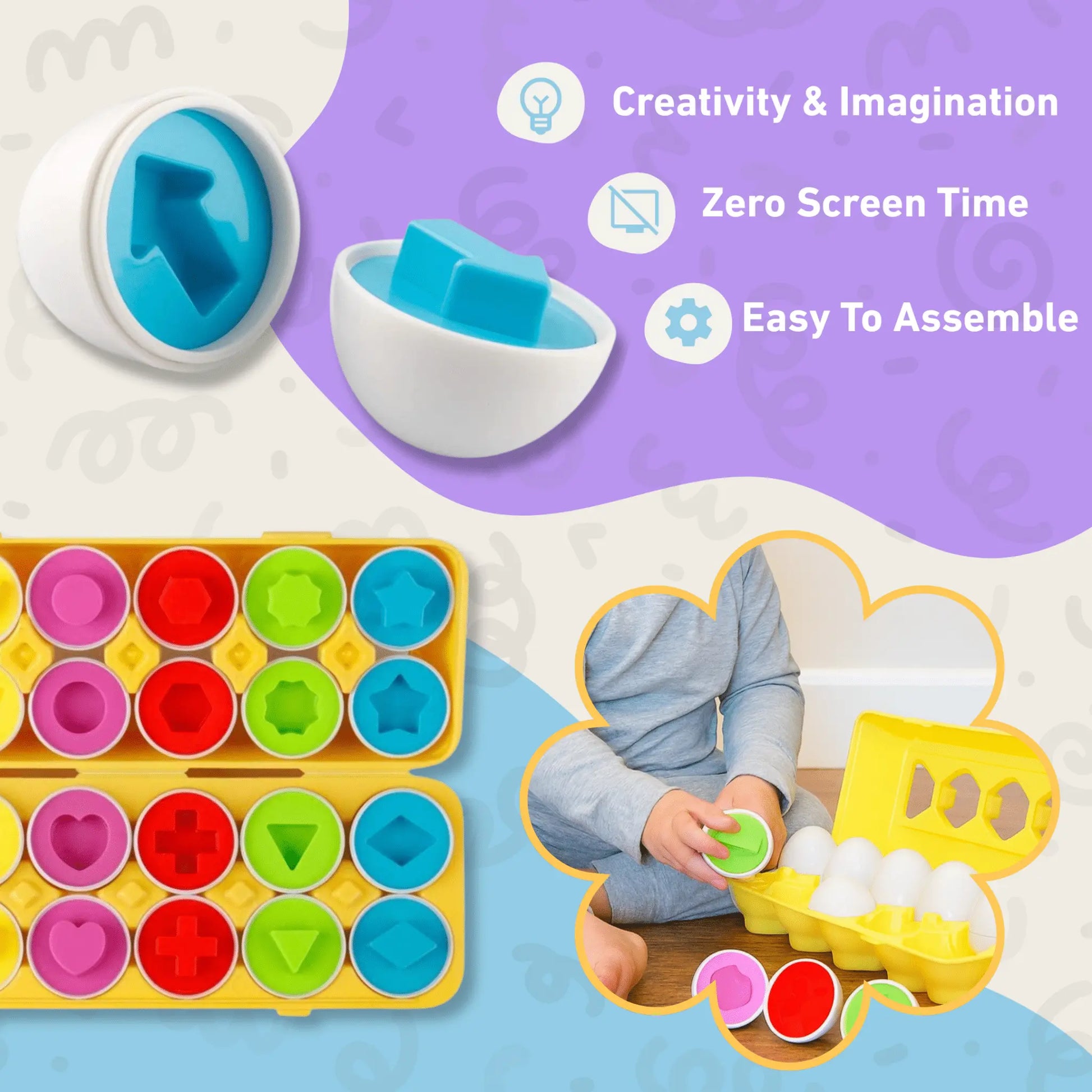 Montessori Geometric Eggs Toddle Ready