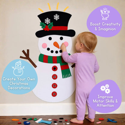 Montessori Felt Snowman Toddle Ready