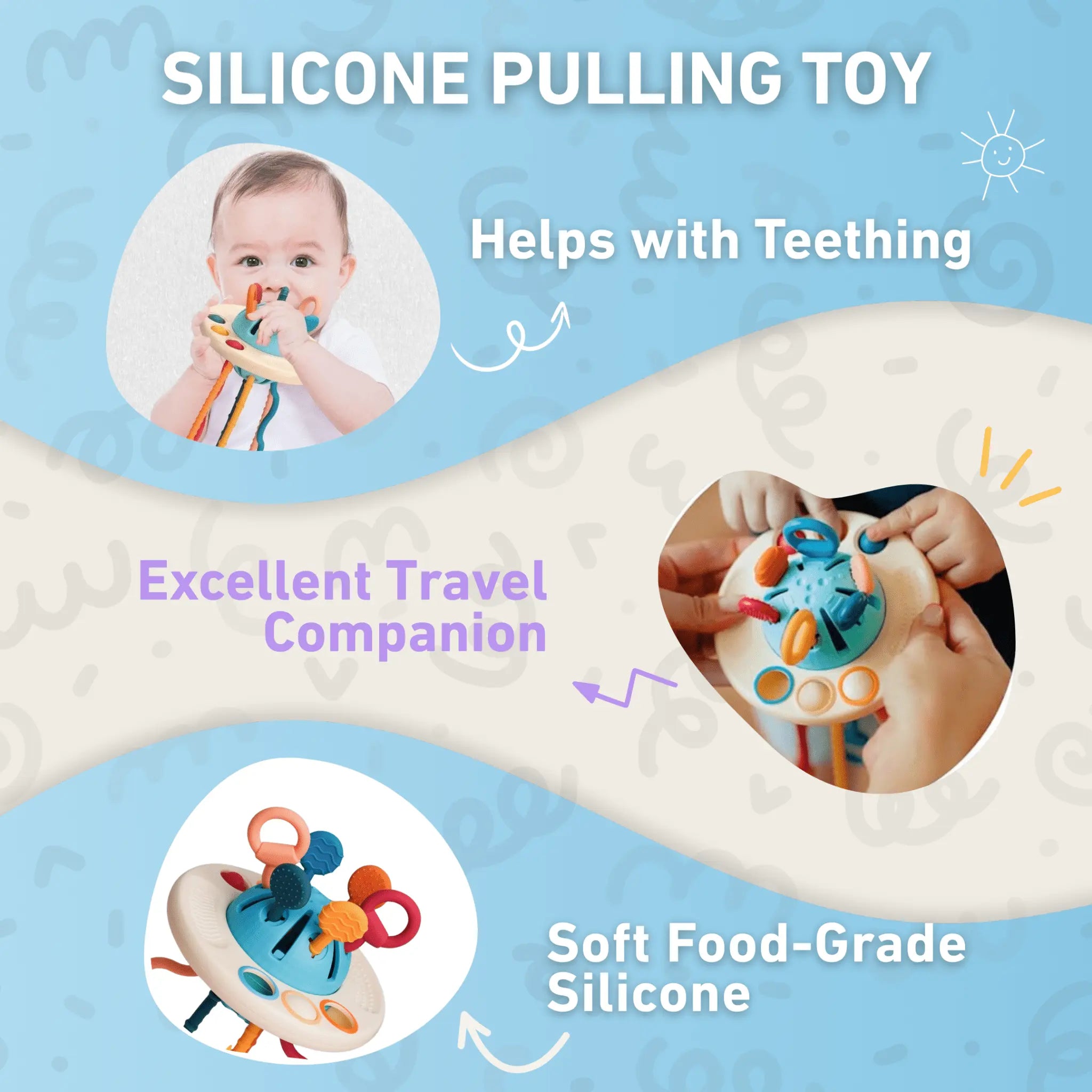 Montessori Silicone Pull UFO Toddle Ready