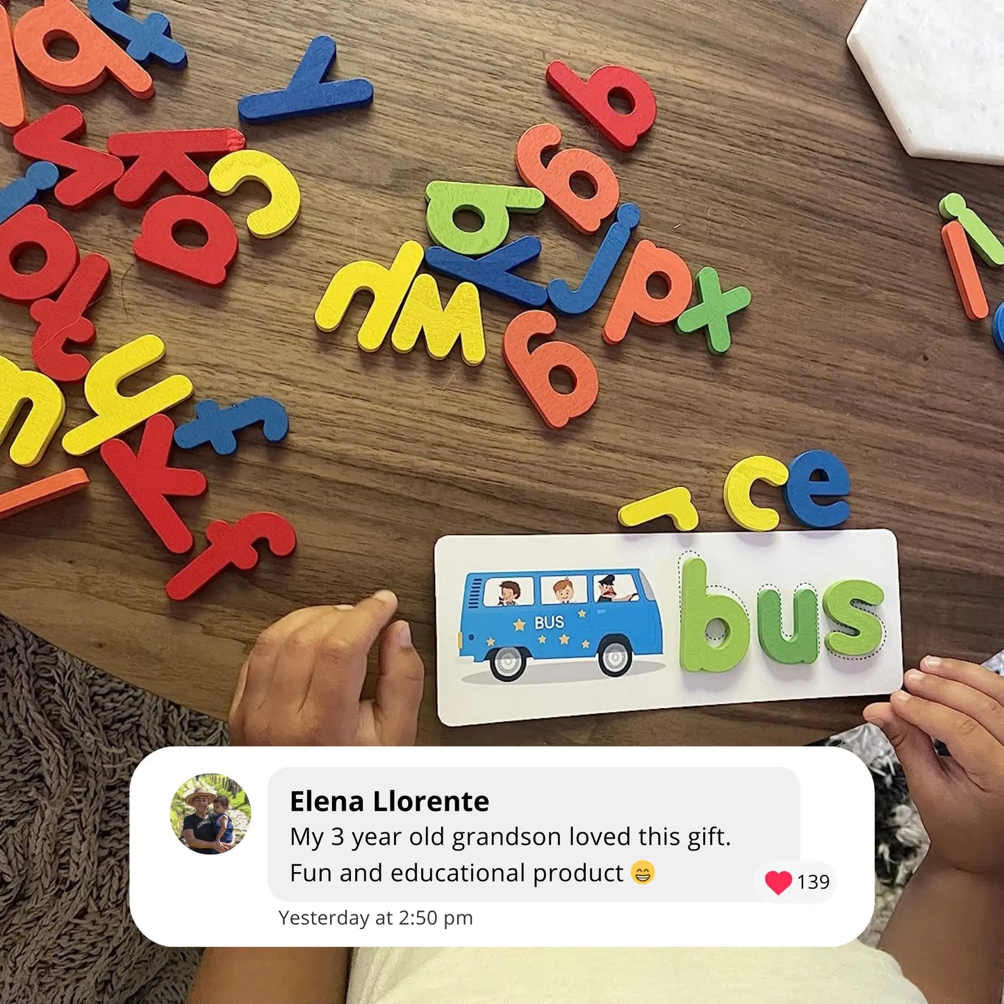 Montessori Wooden Spelling Game