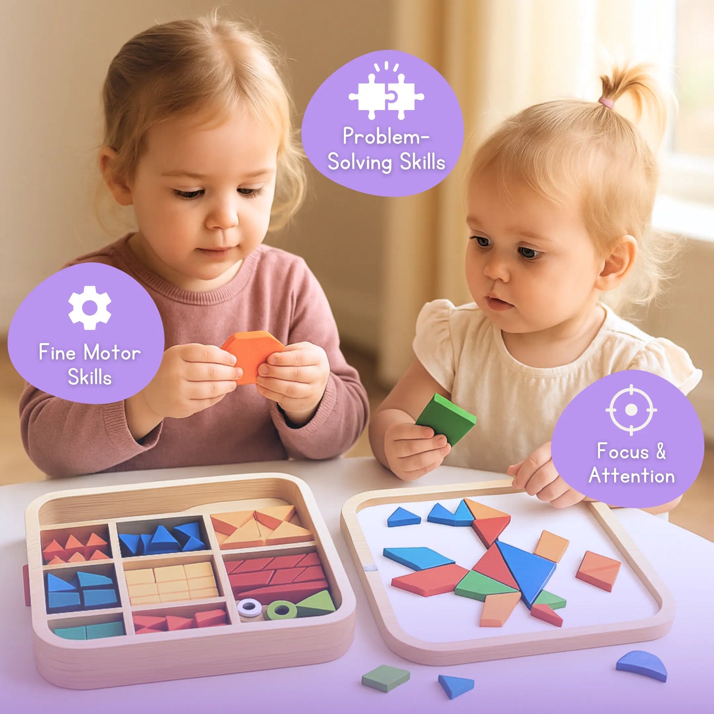 Montessori Magnetic Pattern Blocks Toddle Ready