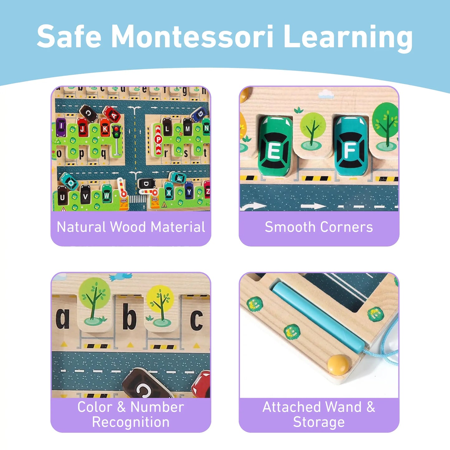 Montessori Alphabet Parking Maze Toddle Ready