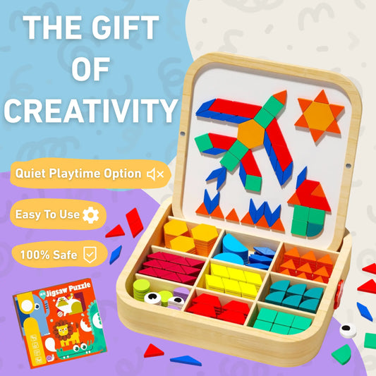 Montessori Magnetic Pattern Blocks Toddle Ready